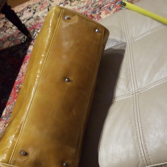 MaxxNY gold/tan leather satchel - Picture 4 of 7